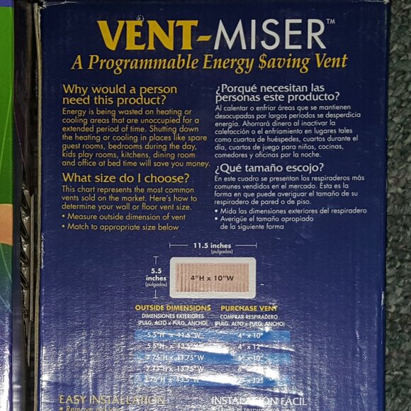 Vent Miser Programmable Energy Saving Vent Cover, 4-by-10-Inches - Brown - Picture 3 of 6